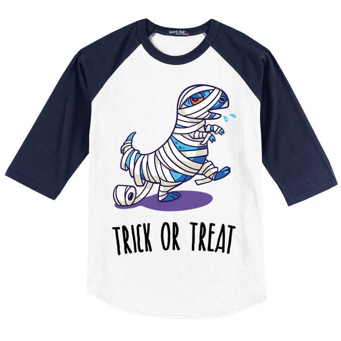 Mummy Dinosaur Baseball Sleeve Shirt