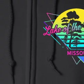 Missouri Usa Nostalgic Retro Lake Of The Ozarks Full Zip Hoodie