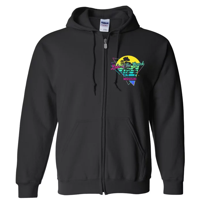 Missouri Usa Nostalgic Retro Lake Of The Ozarks Full Zip Hoodie