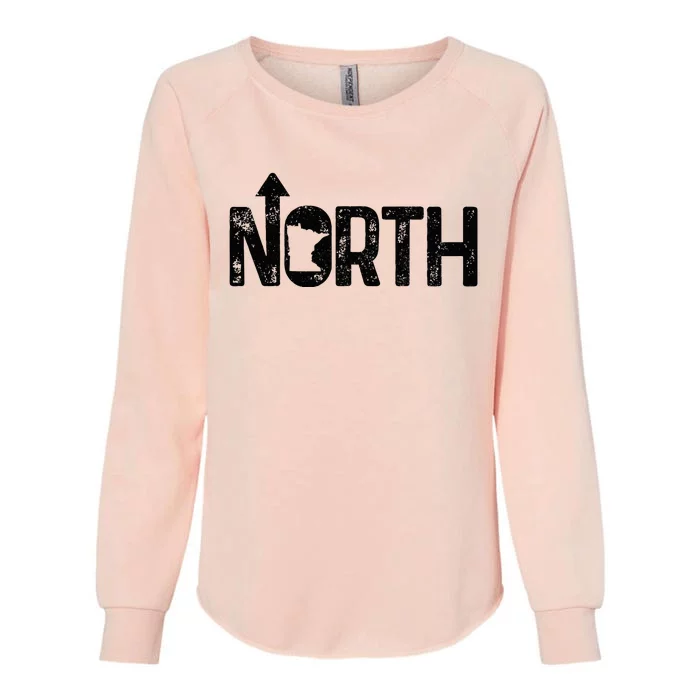 Minnesota Up North State Map Pride Gift Womens California Wash Sweatshirt