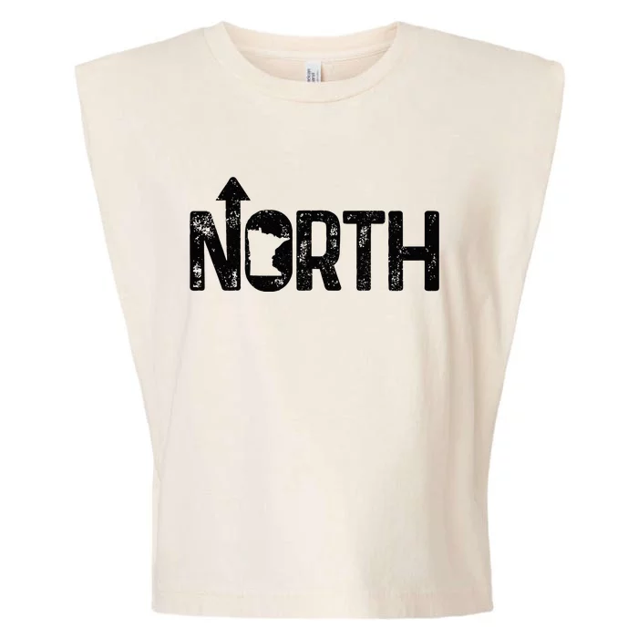 Minnesota Up North State Map Pride Gift Garment-Dyed Women's Muscle Tee