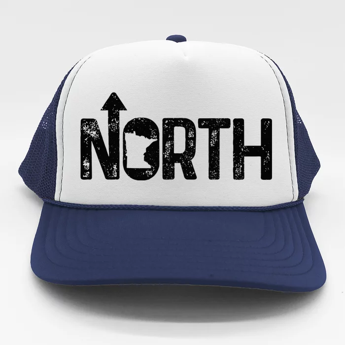 Minnesota Up North State Map Pride Gift Trucker Hat