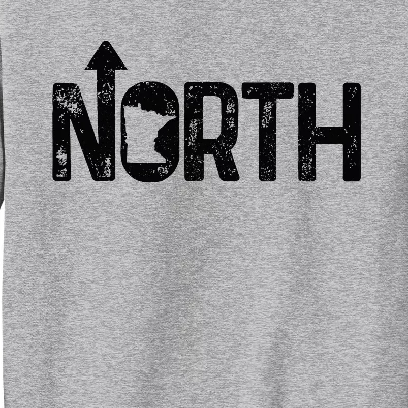 Minnesota Up North State Map Pride Gift Tall Sweatshirt