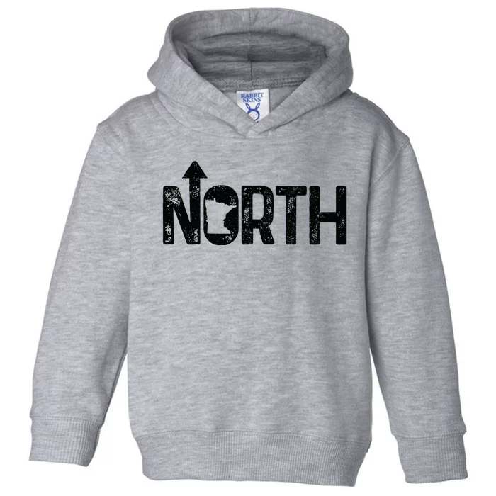 Minnesota Up North State Map Pride Gift Toddler Hoodie