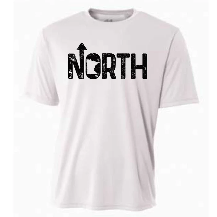 Minnesota Up North State Map Pride Gift Cooling Performance Crew T-Shirt