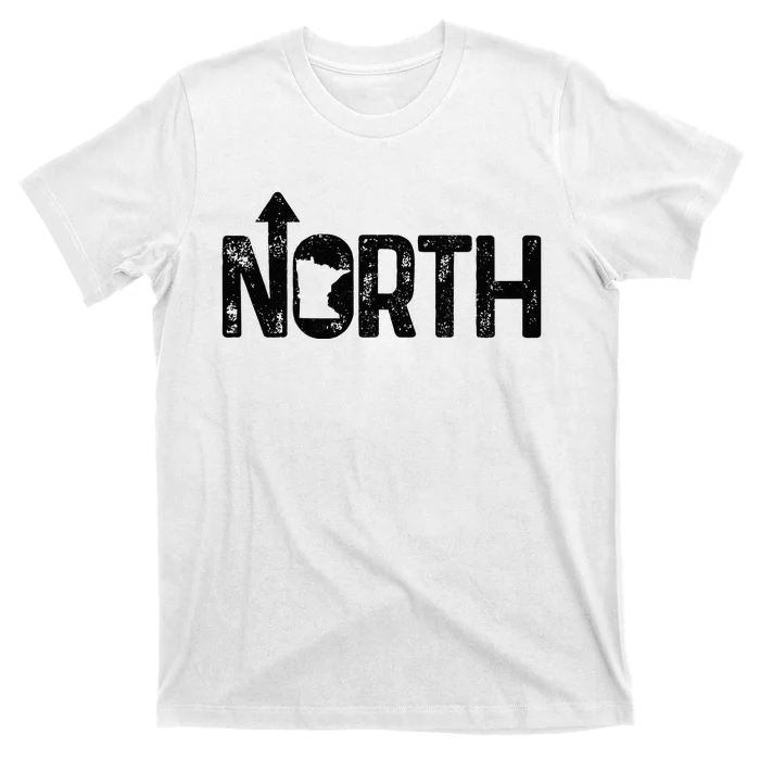 Minnesota Up North State Map Pride Gift T-Shirt