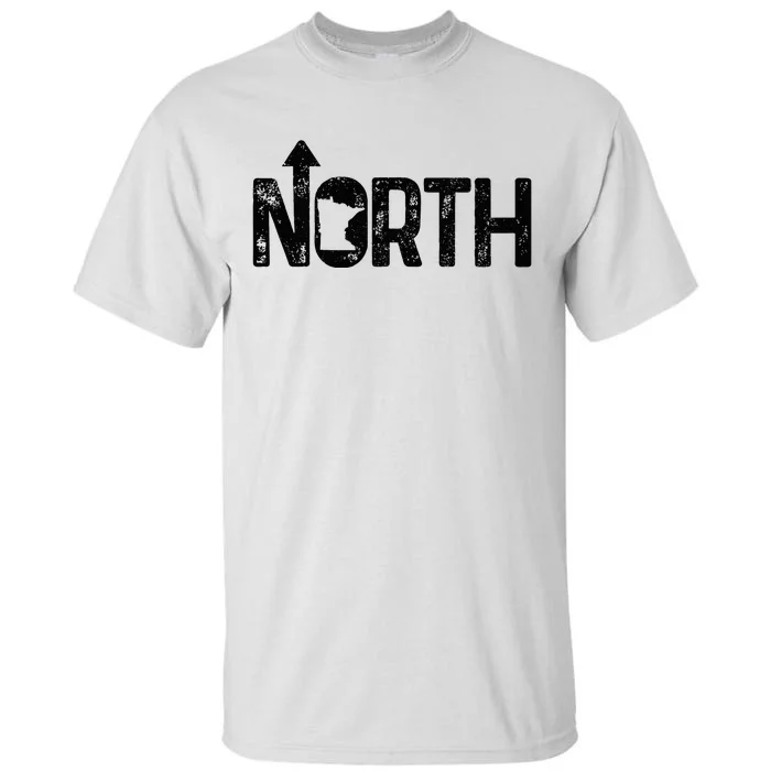 Minnesota Up North State Map Pride Gift Tall T-Shirt