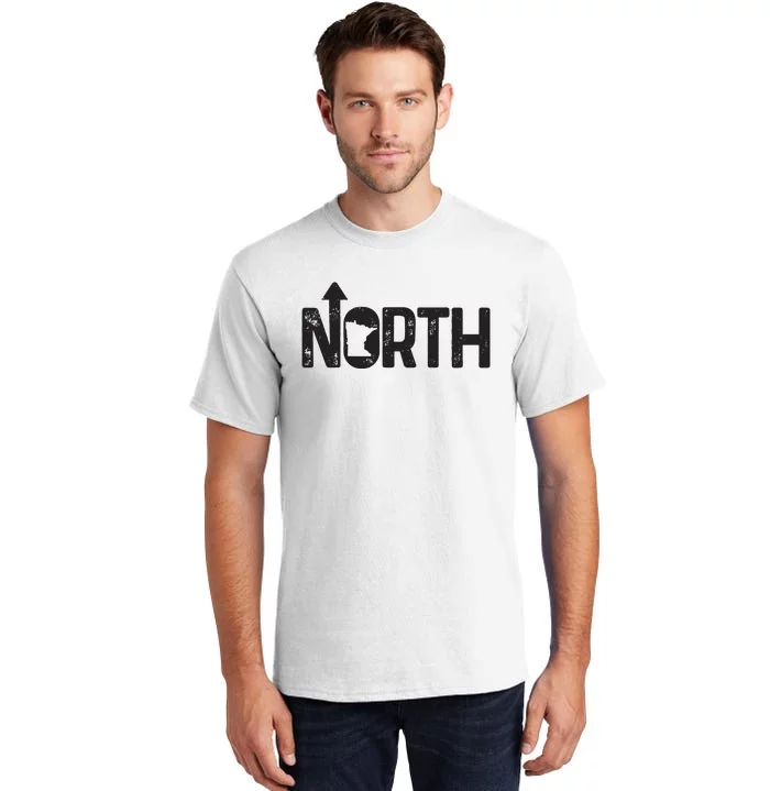 Minnesota Up North State Map Pride Gift Tall T-Shirt