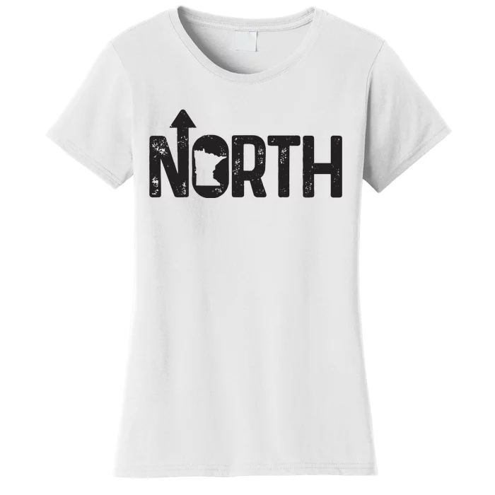 Minnesota Up North State Map Pride Gift Women's T-Shirt