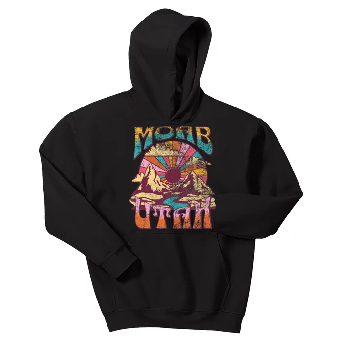 Moab Utah Nature Hiking Mountains Outdoors Kids Hoodie