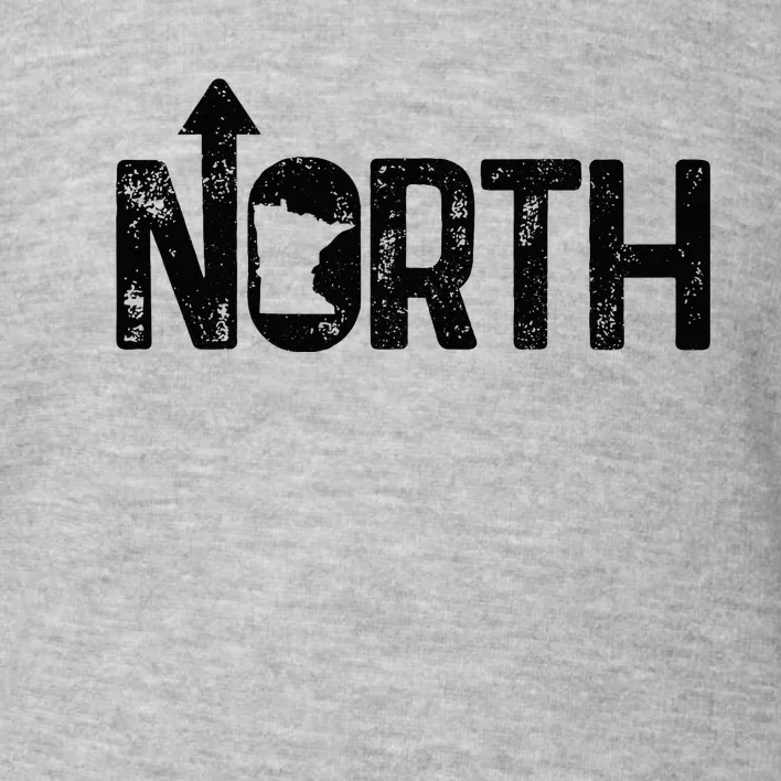 Minnesota Up North State Map Pride Toddler Sweatshirt