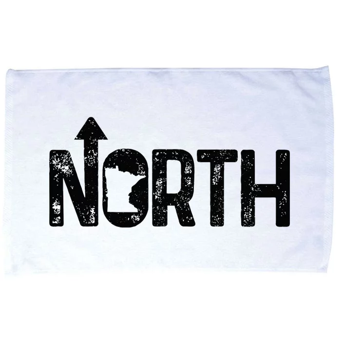 Minnesota Up North State Map Pride Microfiber Hand Towel