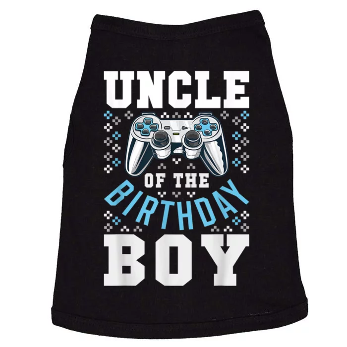 Men Uncle Of The Birthday Boy Matching Video Gamer Birthday Doggie Tank