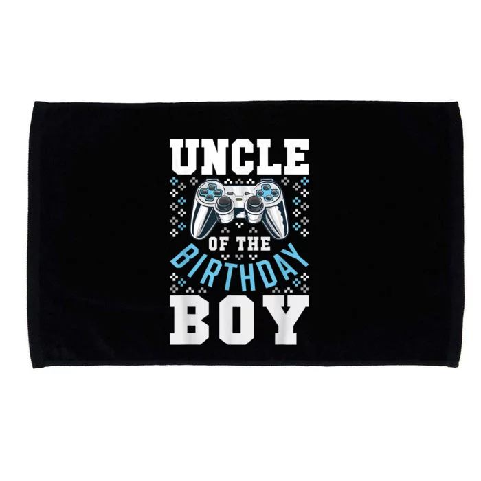 Men Uncle Of The Birthday Boy Matching Video Gamer Birthday Microfiber Hand Towel