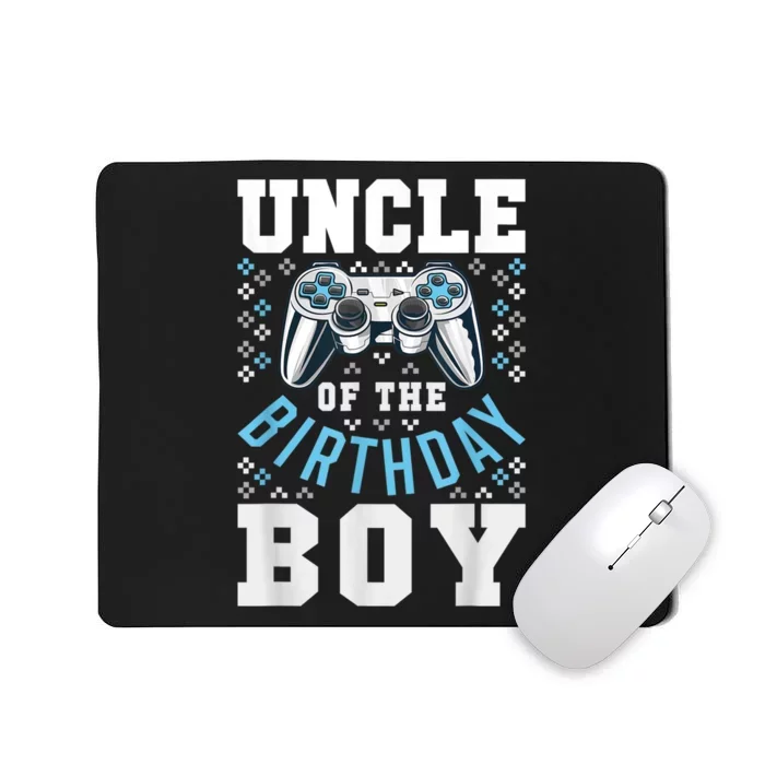 Men Uncle Of The Birthday Boy Matching Video Gamer Birthday Mousepad