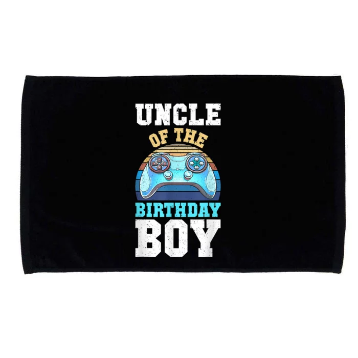 Men Uncle Of The Birthday Boy Matching Video Gamer Birthday Microfiber Hand Towel