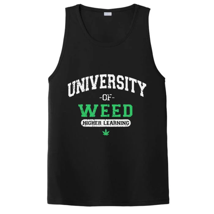 Marijuana U.N.I.V.E.R.S.I.T.Y Of Weed Performance Tank