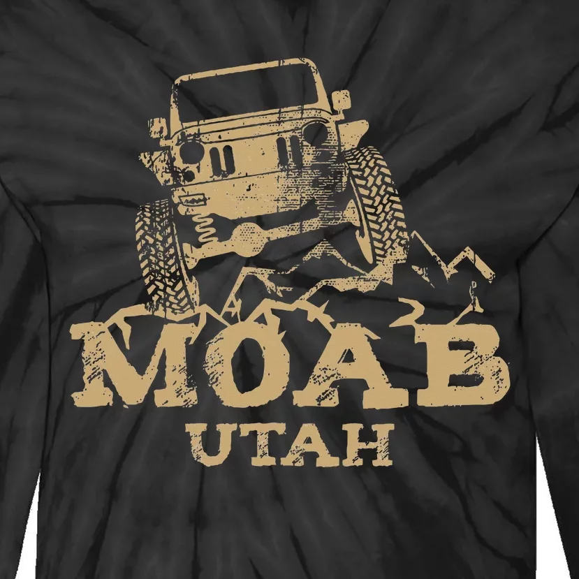 Moab Utah Off Roading 4x4 Funny Souvenir Tie-Dye Long Sleeve Shirt