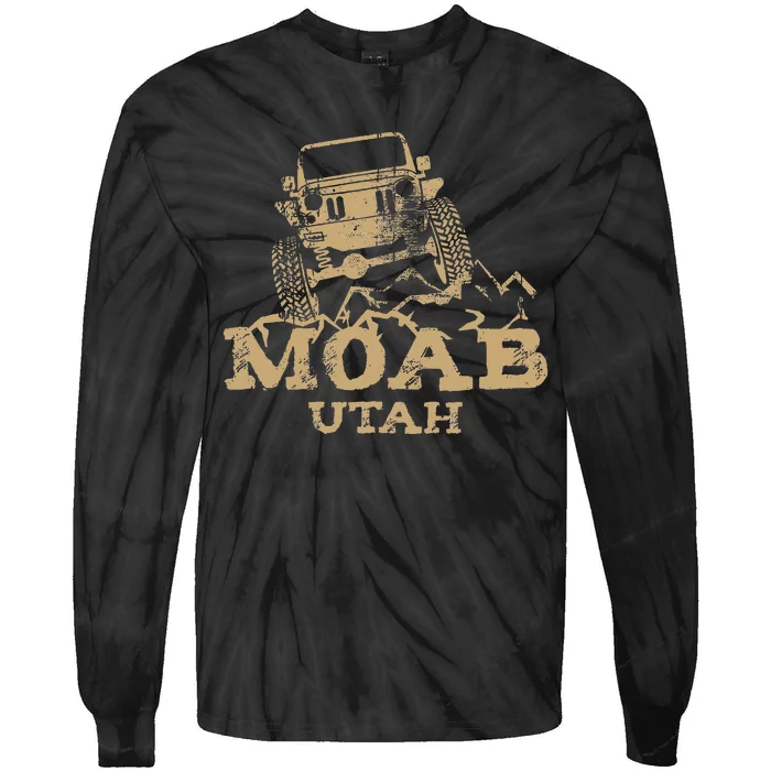 Moab Utah Off Roading 4x4 Funny Souvenir Tie-Dye Long Sleeve Shirt