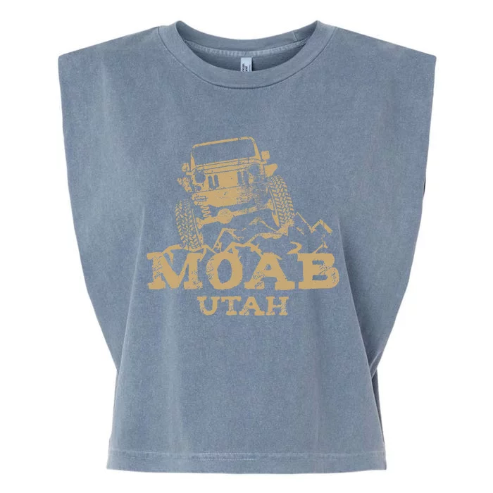 Moab Utah Off Roading 4x4 Funny Souvenir Garment-Dyed Women's Muscle Tee