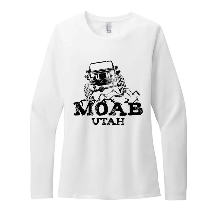 Moab Utah Off Roading Womens CVC Long Sleeve Shirt