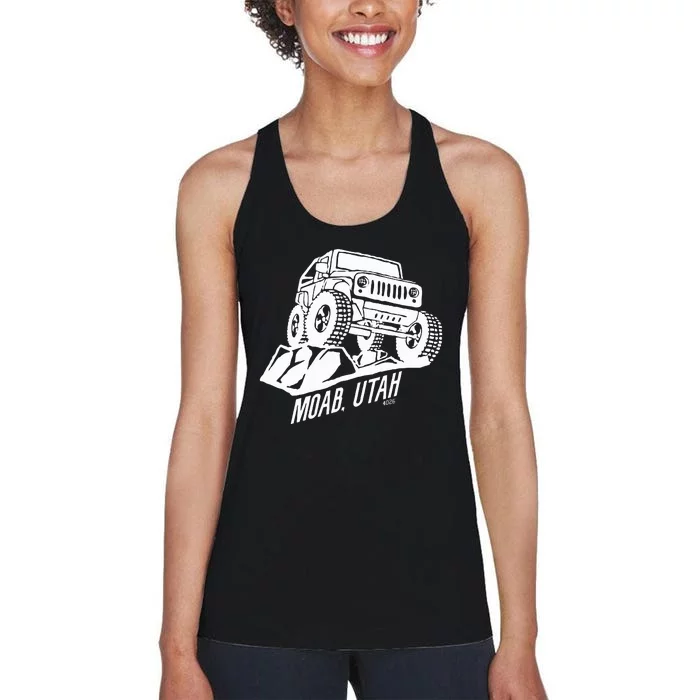 Moab Utah Off Road Desert Adventure Women's Racerback Tank