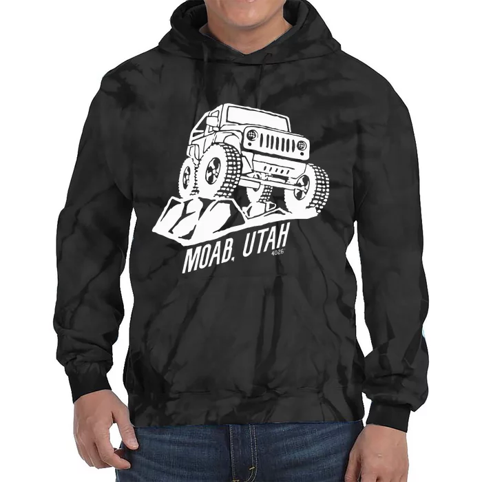 Moab Utah Off Road Desert Adventure Tie Dye Hoodie