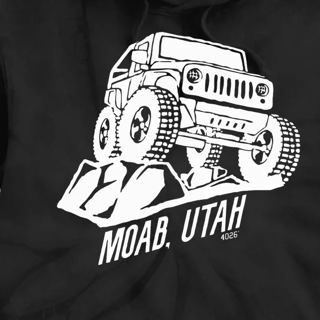 Moab Utah Off Road Desert Adventure Tie Dye Hoodie