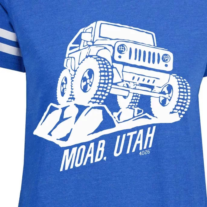 Moab Utah Off Road Desert Adventure Enza Ladies Jersey Football T-Shirt