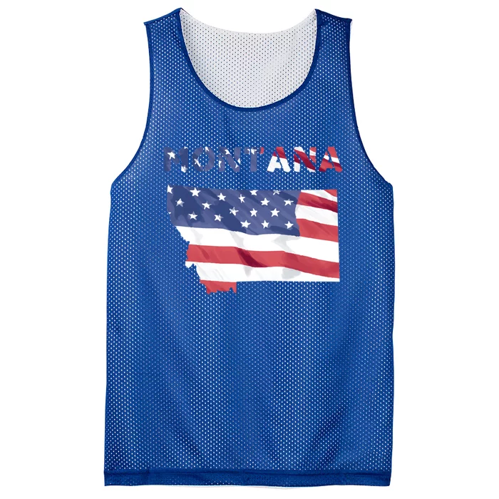 Montana Usa Proud United States America Patriot Flag Mt Us Cute Gift Mesh Reversible Basketball Jersey Tank