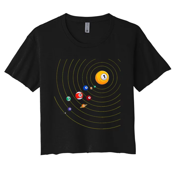 My Universe Pool Billiard Women's Crop Top Tee