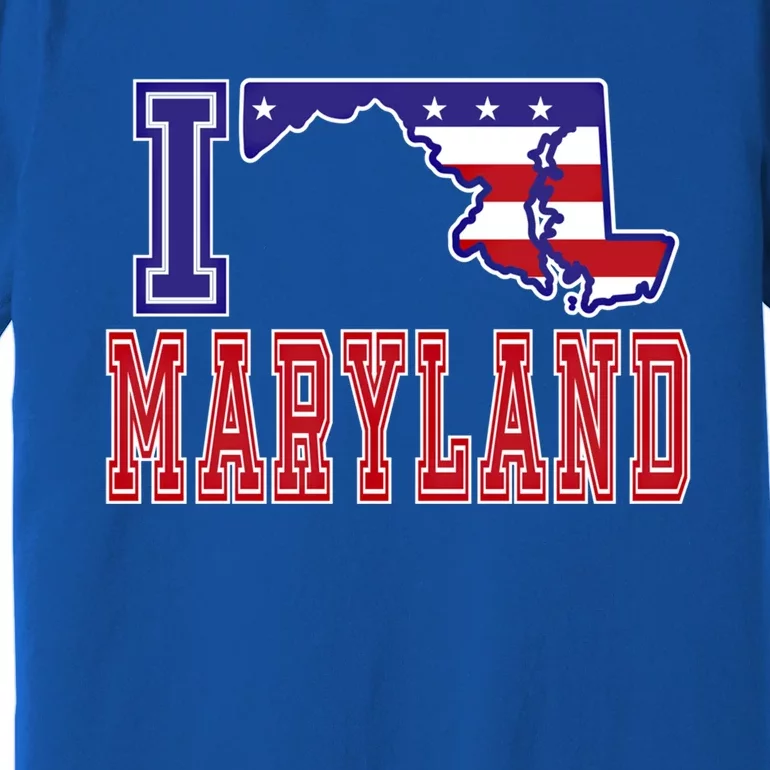 Maryland Usa Patriotic Usa Flag I Love Maryland Cool Gift Premium T-Shirt