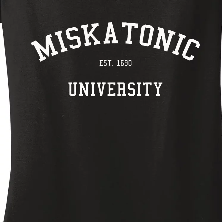 Miskatonic University Realistic Emblem Women's V-Neck T-Shirt