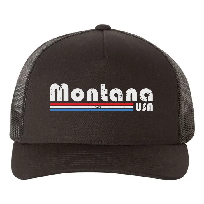 Montana Usa Retro Vintage State Gift Yupoong Adult 5-Panel Trucker Hat