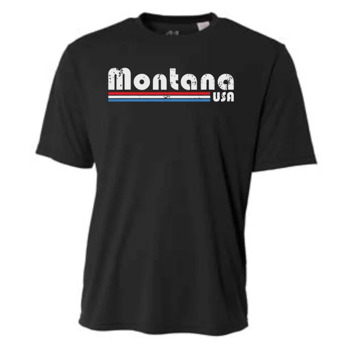 Montana Usa Retro Vintage State Gift Cooling Performance Crew T-Shirt