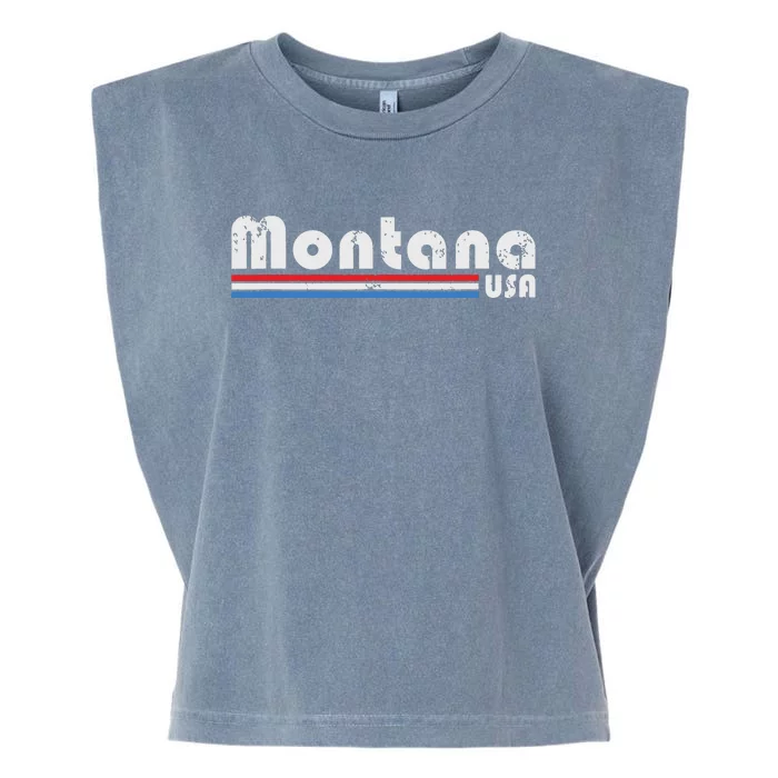 Montana Usa Retro Vintage State Gift Garment-Dyed Women's Muscle Tee