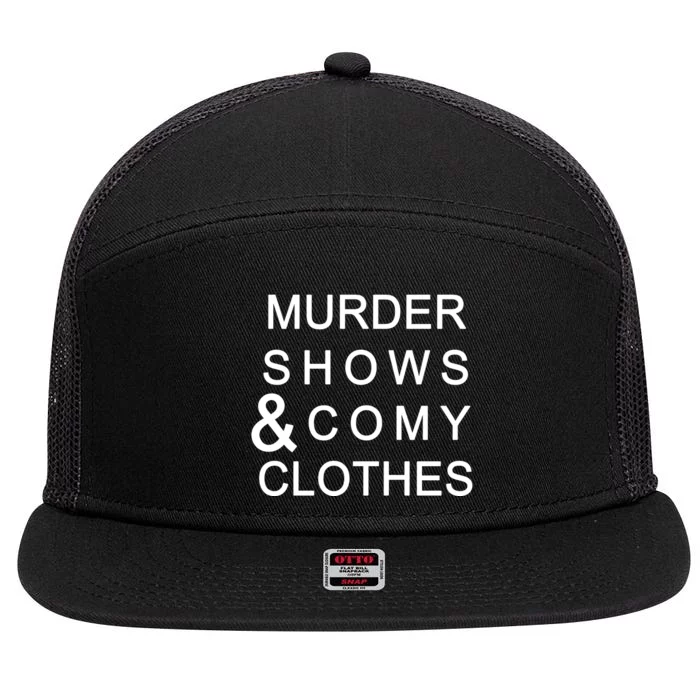 Murder Shows & Comy Clothes 7 Panel Mesh Trucker Snapback Hat