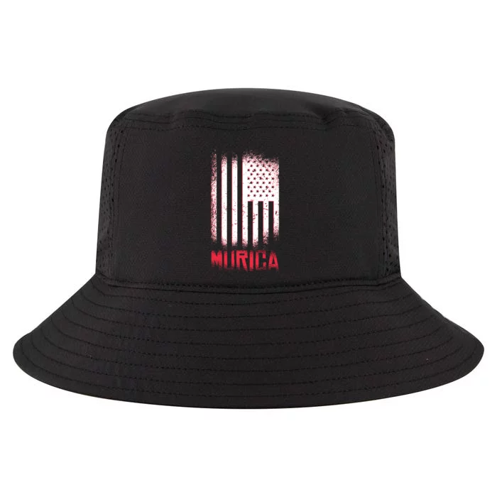 Murica American Flag Patriotic Cool Comfort Performance Bucket Hat