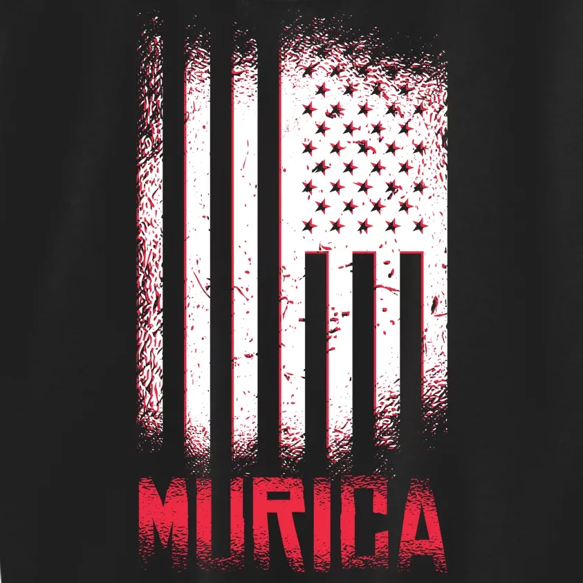 Murica American Flag Patriotic Kids Sweatshirt