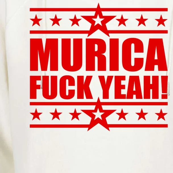 Murica F*ck Yeah! Womens Funnel Neck Pullover Hood