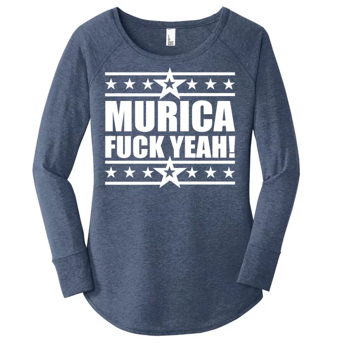 Murica F*ck Yeah! Women's Perfect Tri Tunic Long Sleeve Shirt