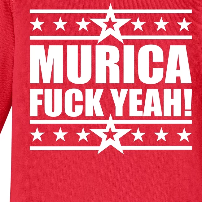 Murica F*ck Yeah! Baby Long Sleeve Bodysuit