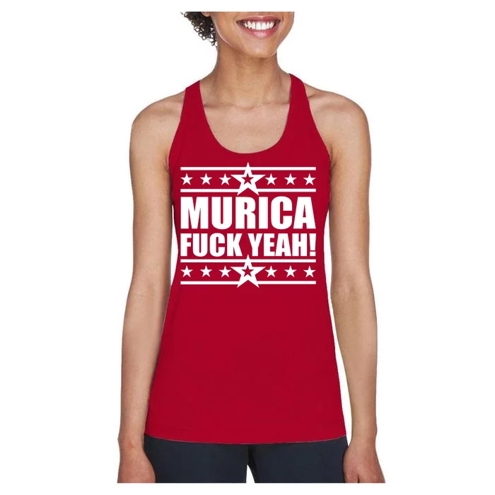 Murica F*ck Yeah! Women's Racerback Tank