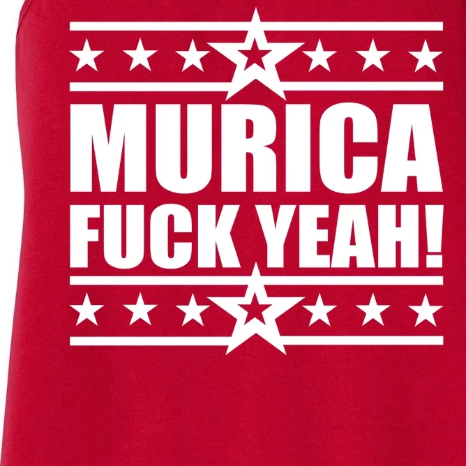 Murica F*ck Yeah! Women's Racerback Tank