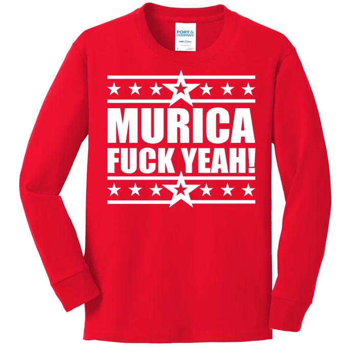 Murica F*ck Yeah! Kids Long Sleeve Shirt