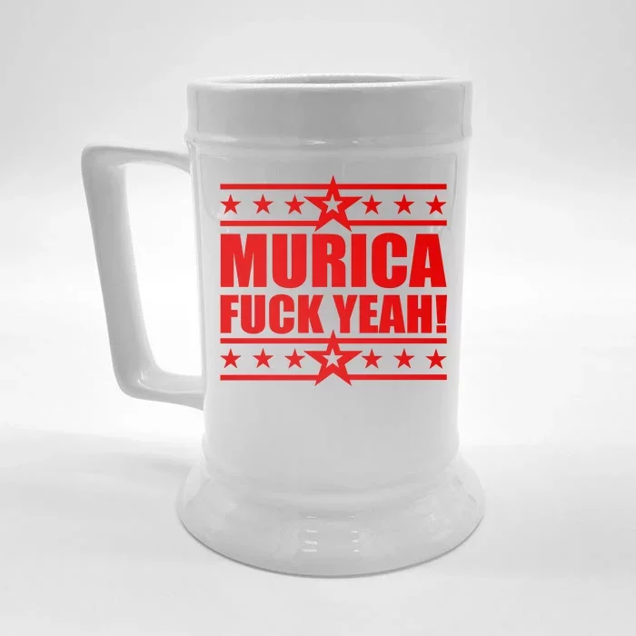 Murica F*ck Yeah! Front & Back Beer Stein