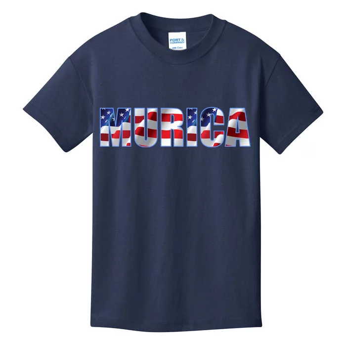 Murica Fourth of July USA Retro Vintage Style Kids T-Shirt