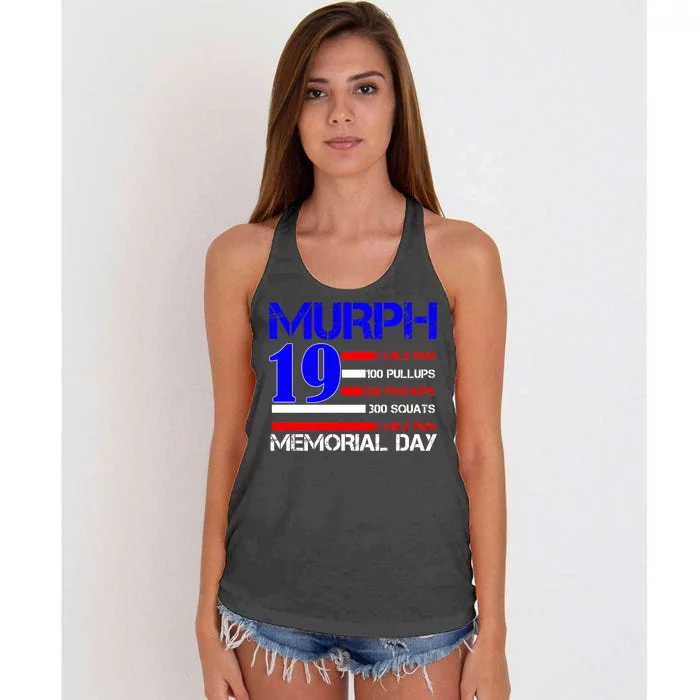 Murph 19 Memorial Day Women's Knotted Racerback Tank