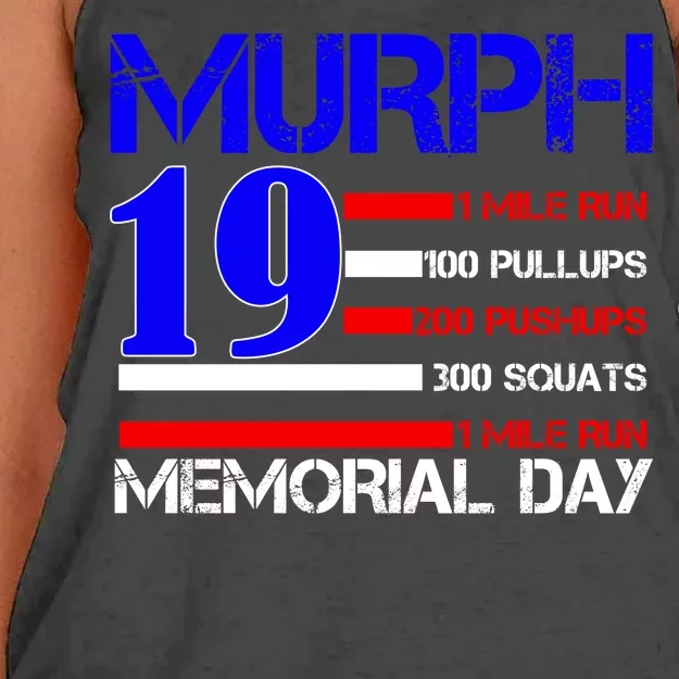 Murph 19 Memorial Day Women's Knotted Racerback Tank