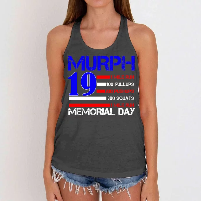 Murph 19 Memorial Day Women's Knotted Racerback Tank